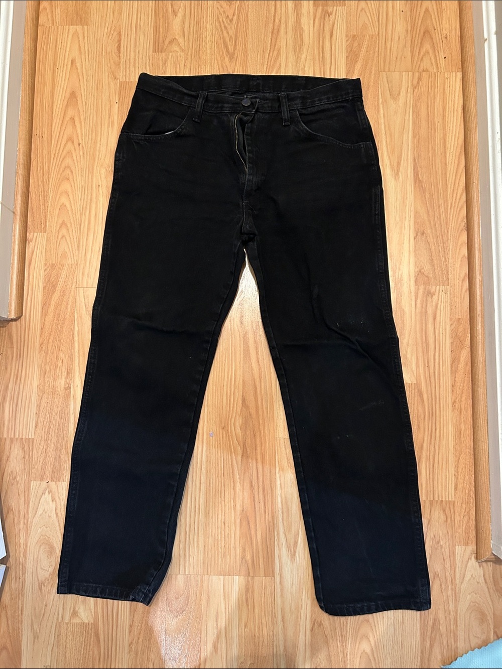 Rustler Men's Black Straight Jeans